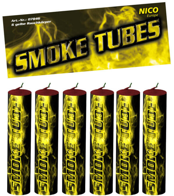 NICO Smoke Tubes, gelb, 6er-Btl., KAT T1