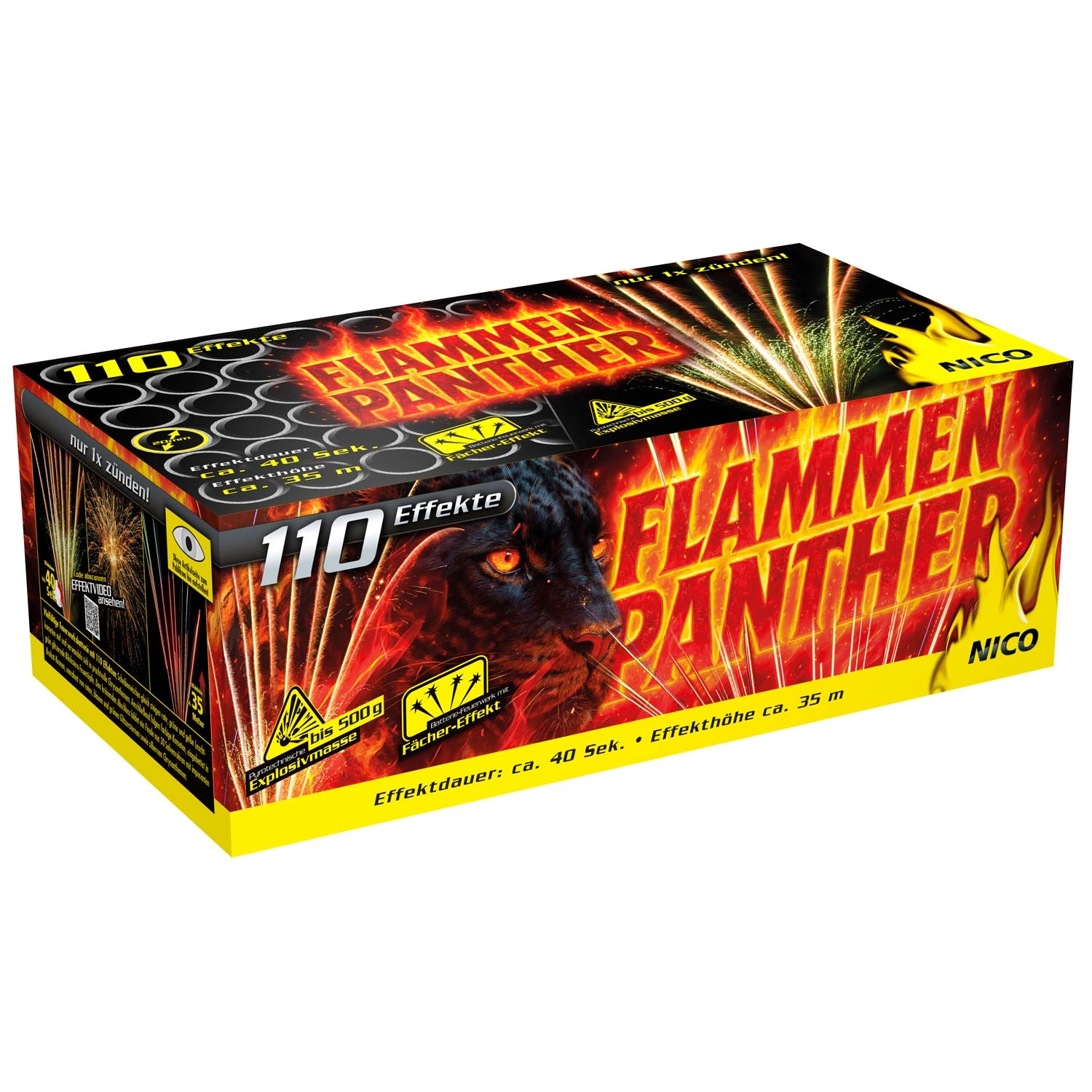Flammen Panther, 110 Effekte